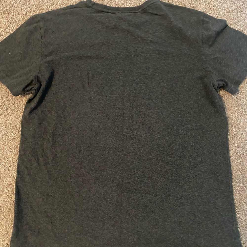 Polo by Ralph Lauren Men's Charcoal Tee with Red Logo - Picture 2 of 4